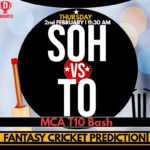 SOH vs TO Dream11 Fantasy Cricket Tips, Player Stats, Pitch Report & Prediction, MCA T10 Bash 2023