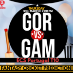 GOR vs GAM Dream11 Fantasy Cricket Tips, Player Stats, Pitch Report & Prediction, FanCode ECS Portugal T10 2023
